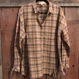 NWT Button-down Boutique Brand Plaid Tunic